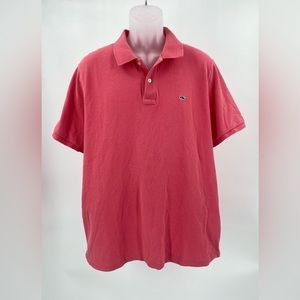 Vineyard‎ Vines men’s short sleeve 2 button polo shirt, size XL coral pink